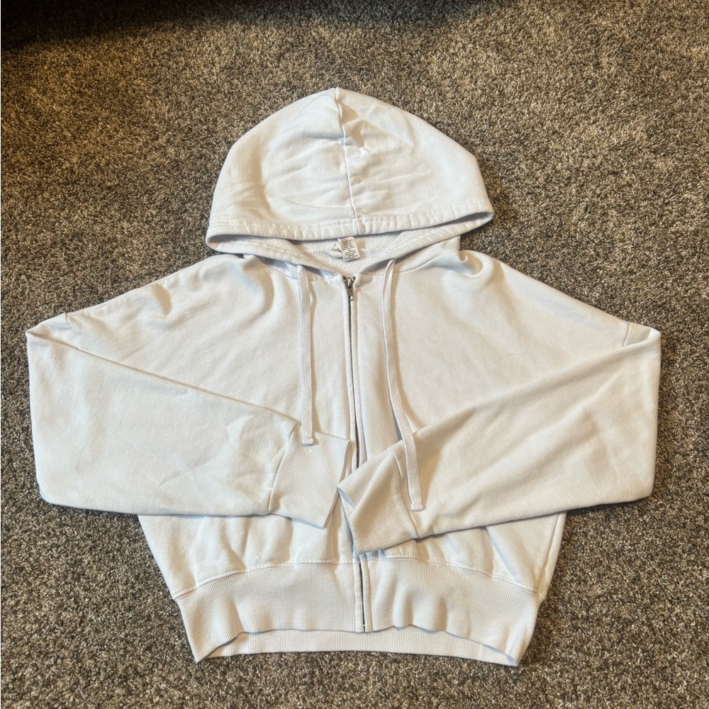 Tilly's Off-White Zip-Up Hoodie
